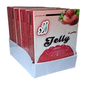 پودر ژله اُرُد طعم توت فرنگی 5 عددی